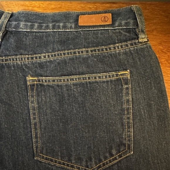 Lands' End Size 16 Dark Wash Straight Leg High Rise Jeans w/30" Inseam - EUC - Picture 3 of 6